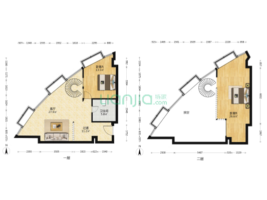 CBD中央广场 2室1厅1卫 110平方