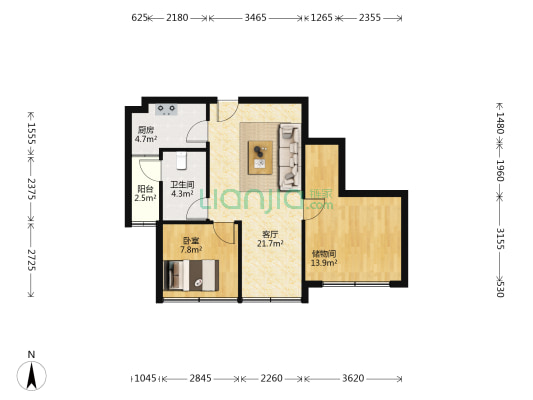 港澳广场钻界SOHO 1室1厅1卫 78平方
