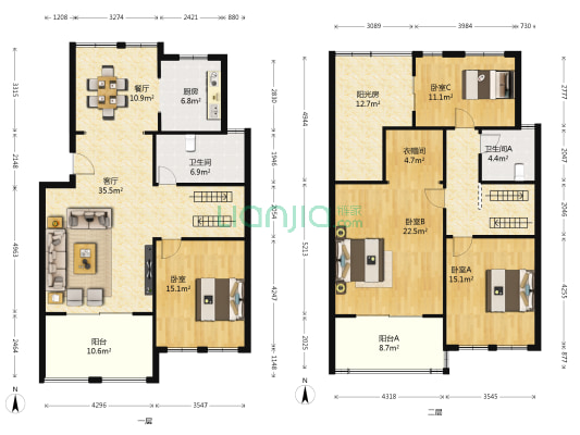 天池湾 4室2厅2卫 159平方