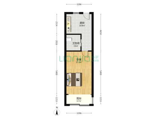 科普大楼 1室0厅1卫 45平方