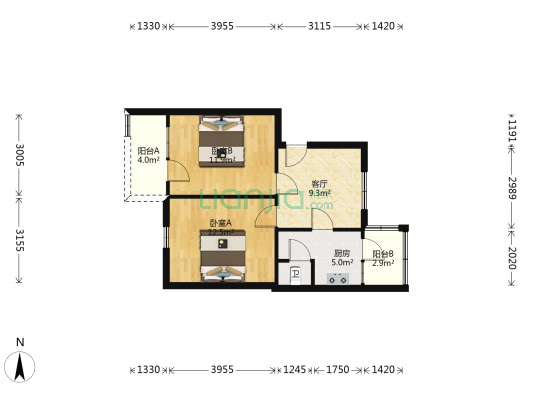 德阳市永兴机械有限责任公司生活区 2室1厅1卫 56平方