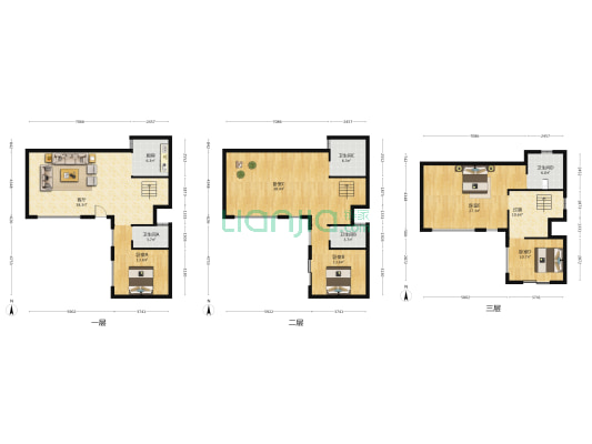 鸿基云玺台 5室1厅4卫 280平方
