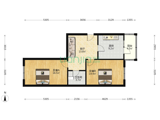 中兴街 2室1厅1卫 78平方