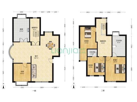 春峰苑(别墅) 4室1厅2卫 163平方