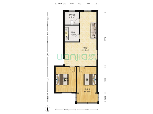 尚武巷7号 2室1厅1卫 77平方