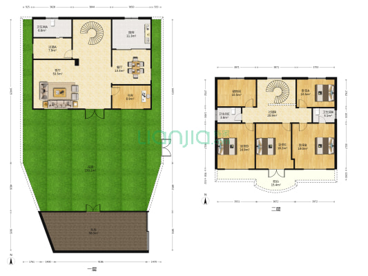 西山新村 5室2厅3卫 317平方