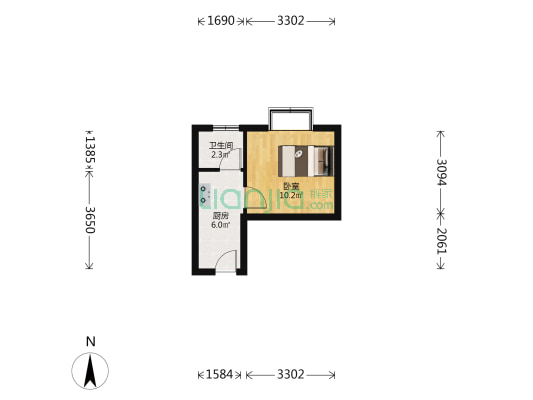 淮河东路88号 1室0厅1卫 106平方