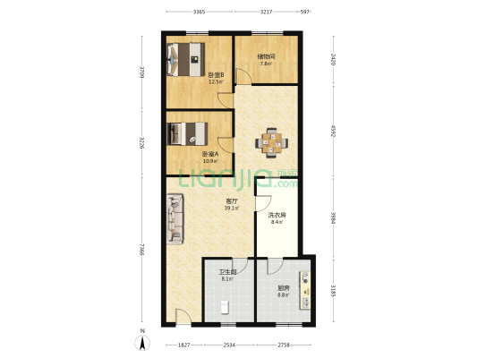 新河巷 2室1厅1卫 52平方