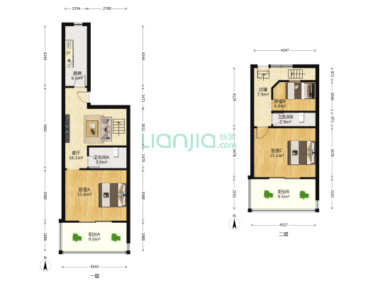 华兴园 3室1厅2卫 109平方