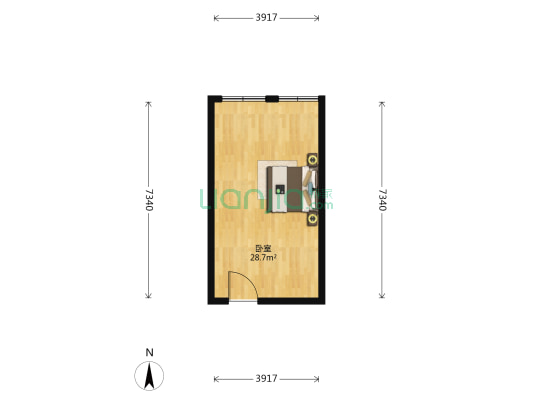 宝龙城市广场(奉贤) 1室2厅1卫 95平方