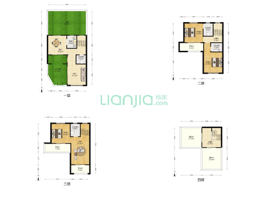 瑞城花园 4室2厅4卫 167平方