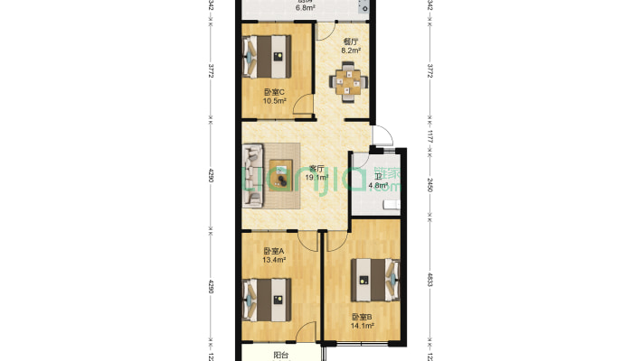 农行宿舍二手房实景图