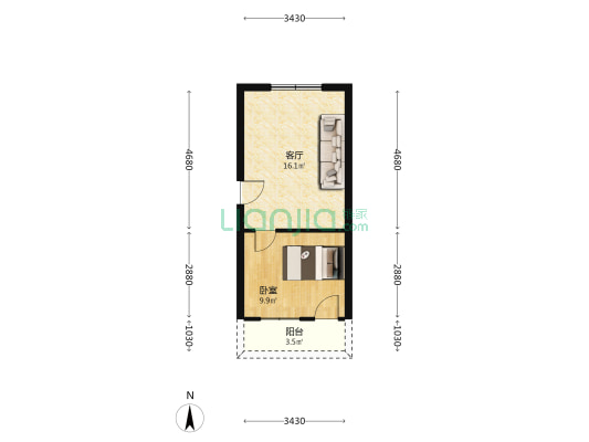 颍州北路 1室1厅0卫 33平方