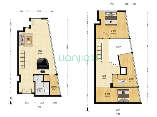 欧亚国际 3室1厅1卫 73平方