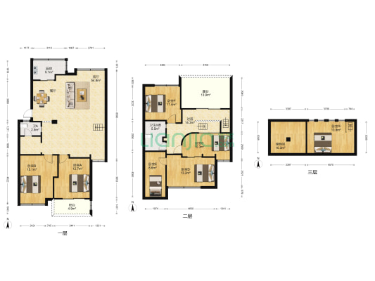 正祥万升小区西区 7室1厅2卫 168平方