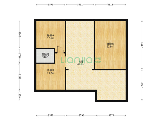 穆家坝 2室1厅1卫 88平方