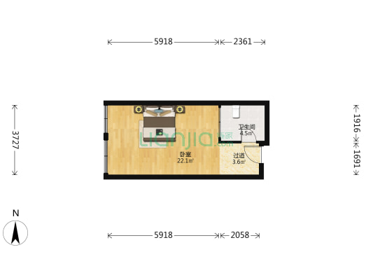 正弘凯宾城 1室0厅1卫 49平方