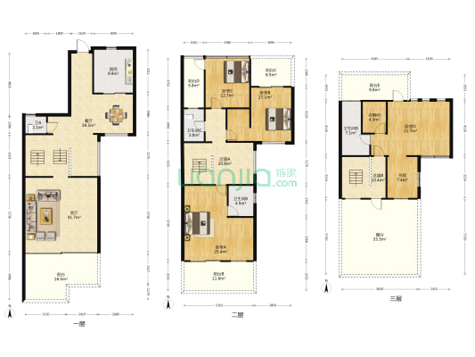 万辉星城蔷薇堡 5室2厅4卫 273平方