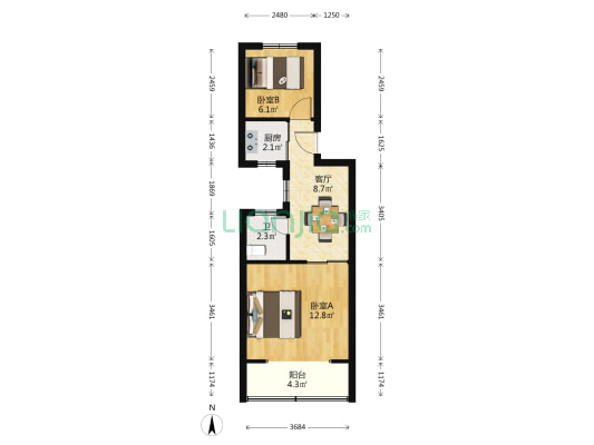 石化九村 2室1厅1卫 46平方