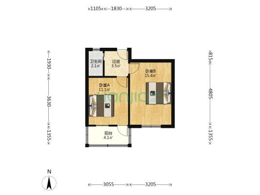 清吟街89-119号 2室0厅1卫 49平方