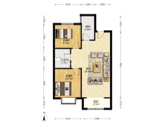 南北通透格局，通风效果好，中间楼层，采光视野好-涿州香邑溪谷悦都小区户型图