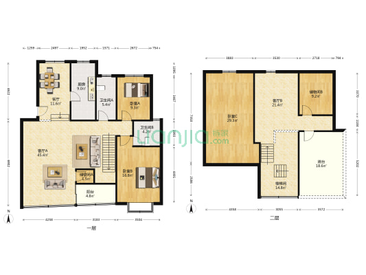 阳光花园北区 3室3厅2卫 120平方