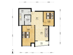 开发区  君临天下御景园  全南两居室-涿州君临天下御景园户型图
