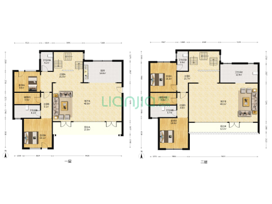 融创揽月府四期 4室2厅5卫 405平方