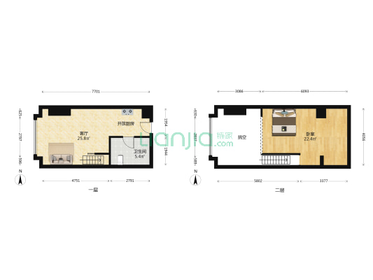 圆泰长沙印 1室1厅1卫 51平方