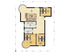 房本满五唯一 精装修， 好楼层， 全天采光无遮挡。-涿州鸿盛凯旋门户型图