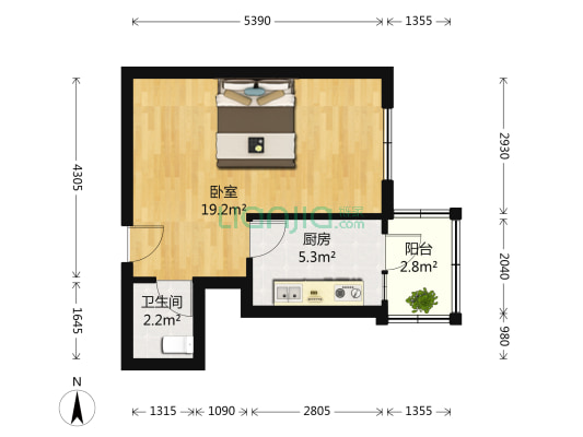 华山小区 1室0厅1卫 35平方