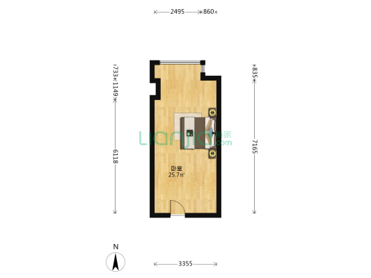 牛顿公馆二期 1室0厅0卫 37平方
