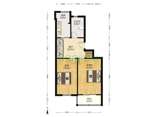高云岭村 2室1厅1卫 67平方