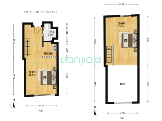 阳光波尔多 2室0厅1卫 49平方