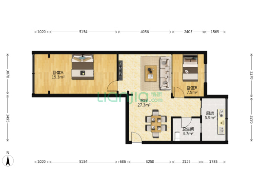 汽车队家属院 2室1厅1卫 80平方