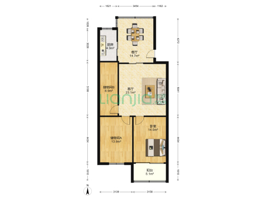 和泰苑 1室2厅0卫 101平方