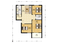 此房满五无个税 ，好楼层，精装修，三居双卫诚心出售-涿州天保郦景户型图