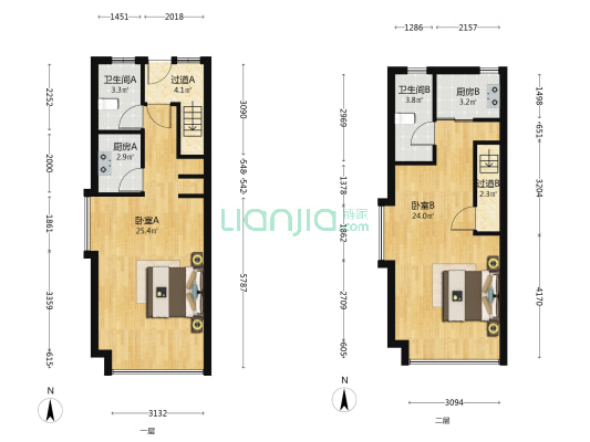 中国鞋都环球商贸港 2室0厅2卫 55平方