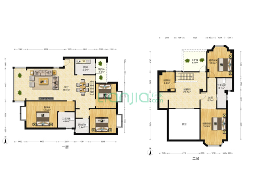 博园世家 3室1厅3卫 198平方