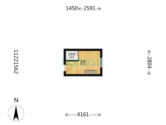 福长街五条 1室0厅1卫 12平方