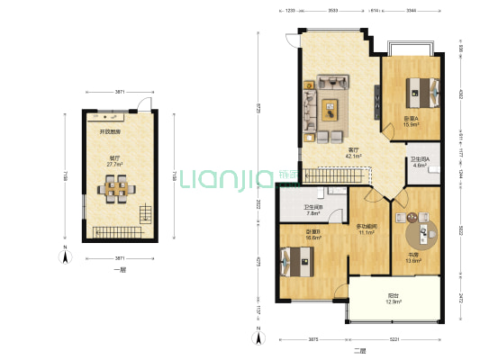 世茂铂翠湾 4室2厅2卫 123平方