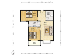 范阳路 名流美域 全阳两居拎包入住-涿州名流美域户型图