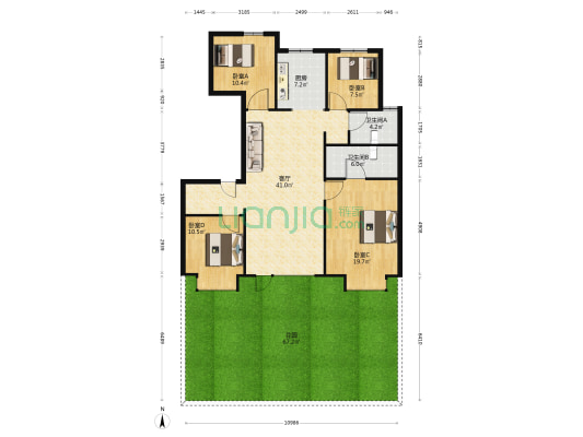 碧桂园银河城（云麓） 4室1厅2卫 143平方