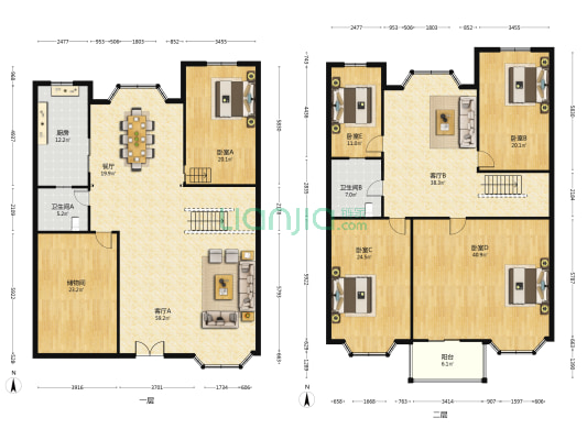宏远金田花园 5室3厅2卫 360平方
