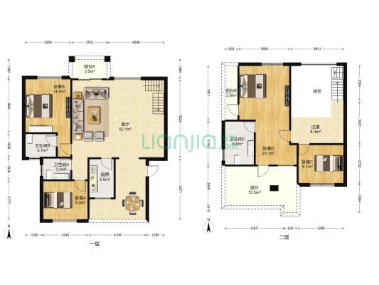 居住主题公园-牡丹香园 4室1厅3卫 164平方
