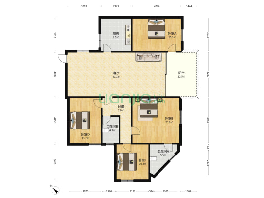 菱湖新村路 4室1厅2卫 160平方