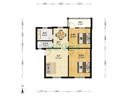 永清小路17号 2室2厅1卫 73平方