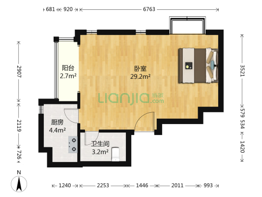 润龙家园 1室0厅1卫 51平方