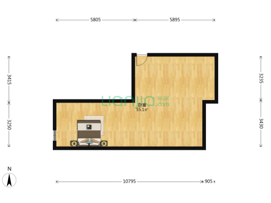 东湖西路 1室0厅0卫 58平方