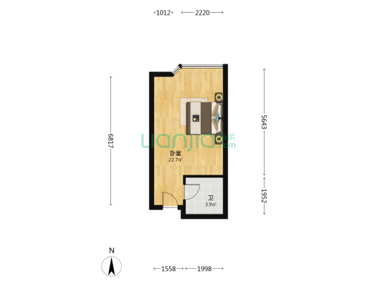 和府 1室0厅1卫 40平方